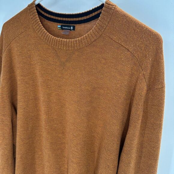 Smartwool Men's Sparwood Crew Sweater Pecan Brown-Squash - Picture 4 of 8
